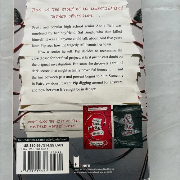 JACKSON White Paperback with Red Thread Design - Picture 2 of 2